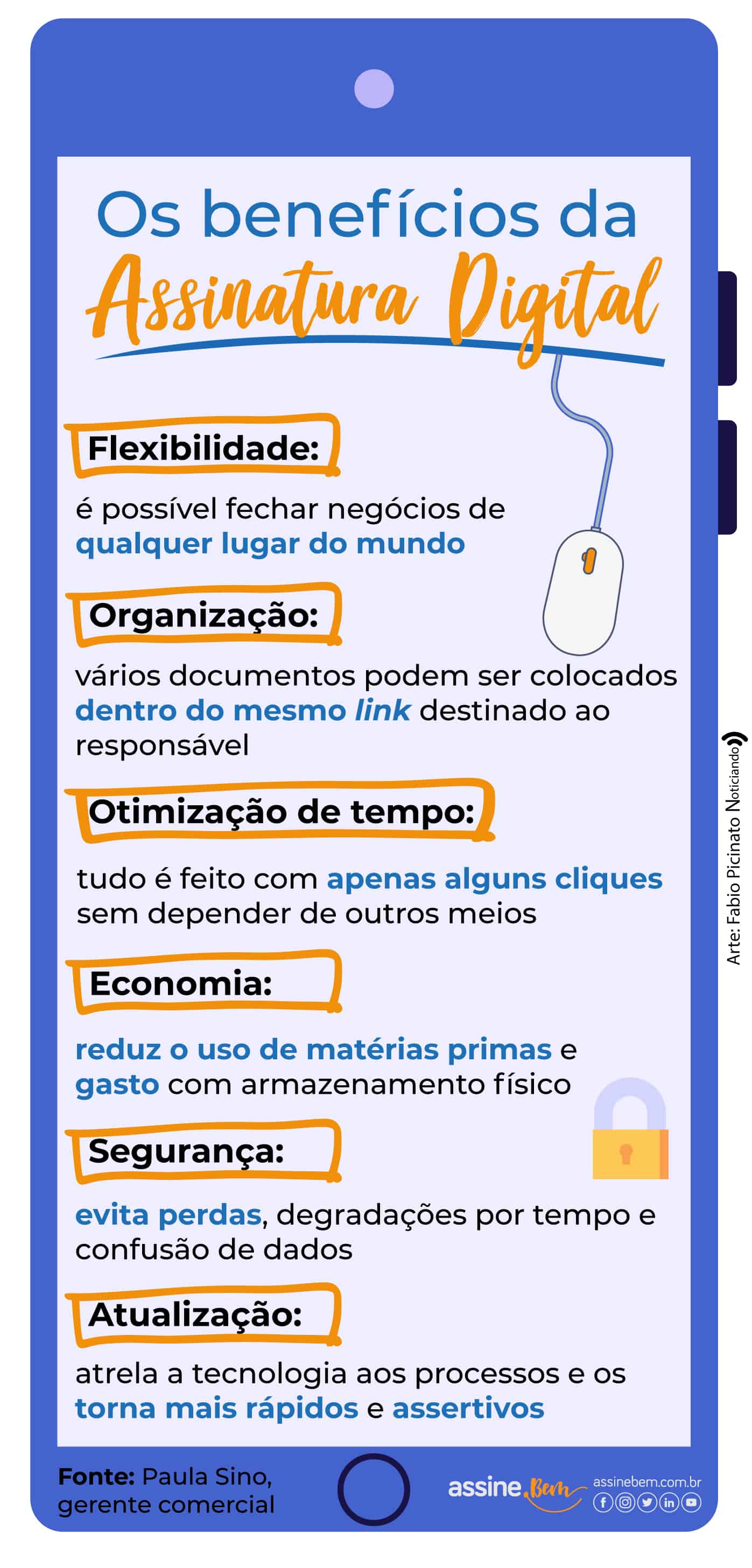 infográfico Os benefícios da assinatura digital