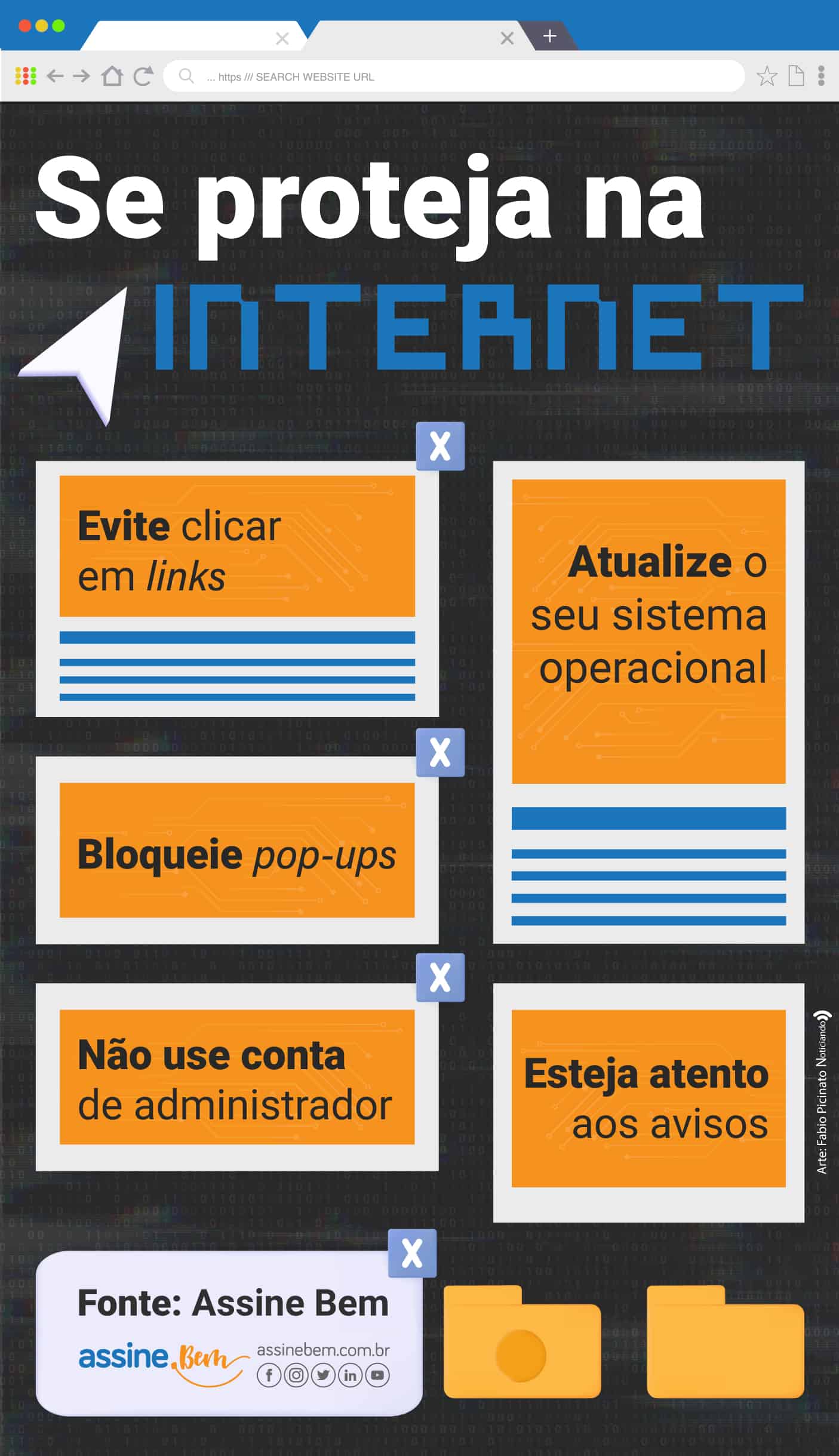 infográfico SE PROTEJA NA INTERNET